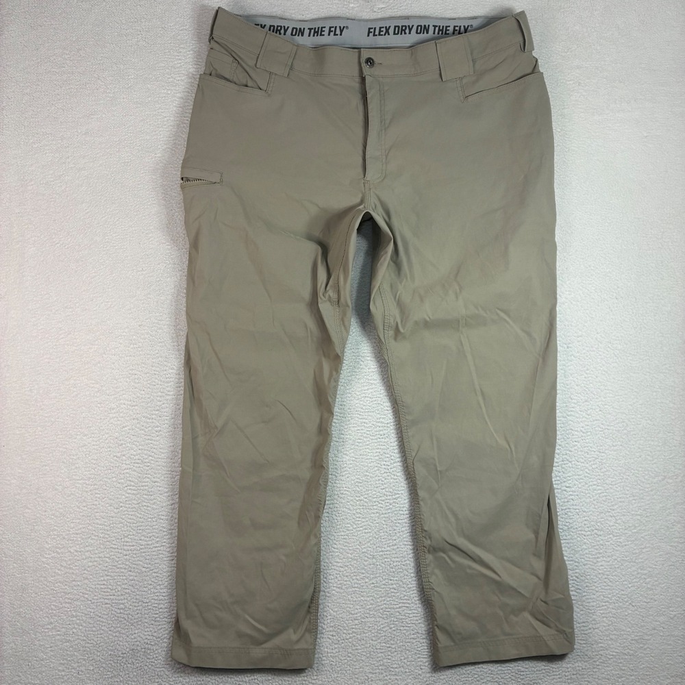 Duluth Trading Co Flex Dry On The Fly Cargo Pants Men 42x30 Khaki
